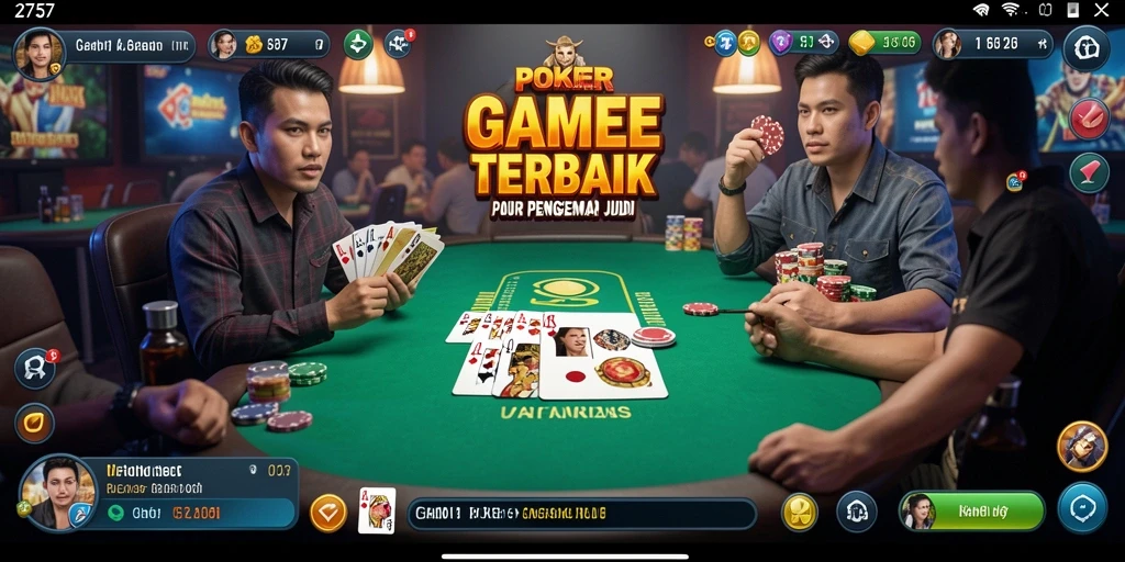 Tampilan aksi menarik dari gameplay Poker di 2757.