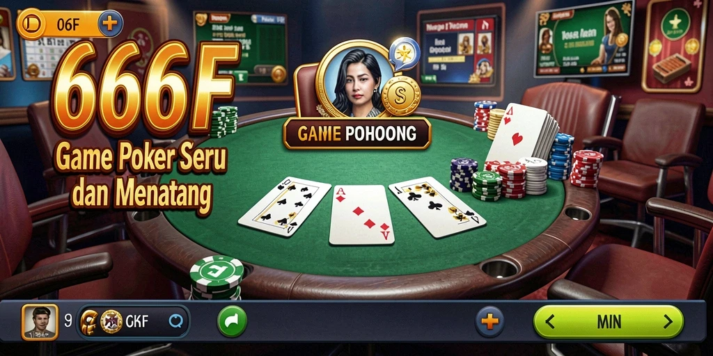Tampilan gameplay Poker menegangkan di 666F.