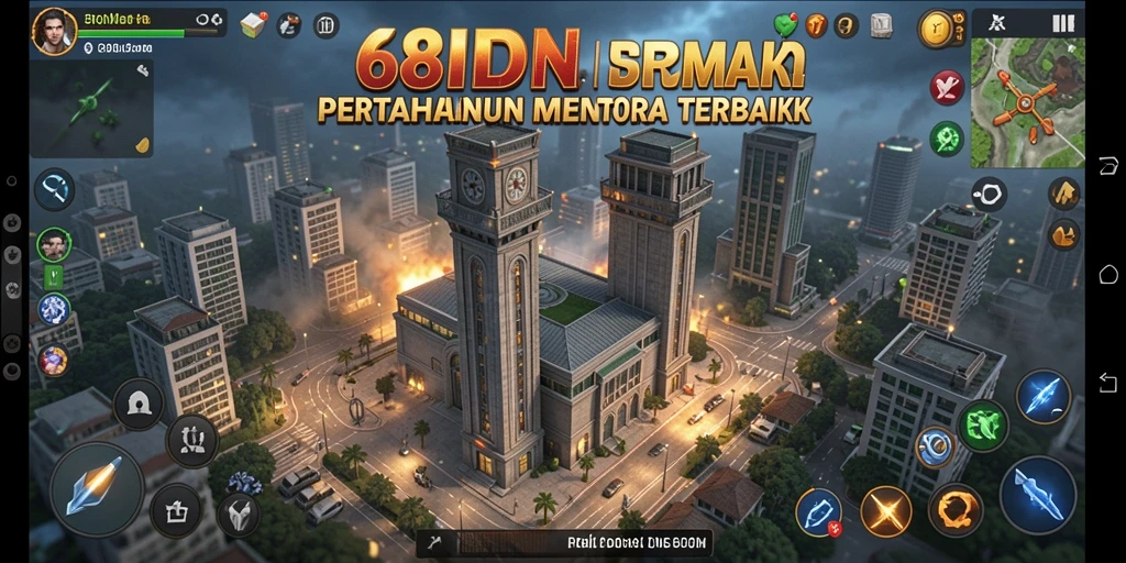 Tampilan gameplay seru penuh aksi di 68IDN Tower Defense.