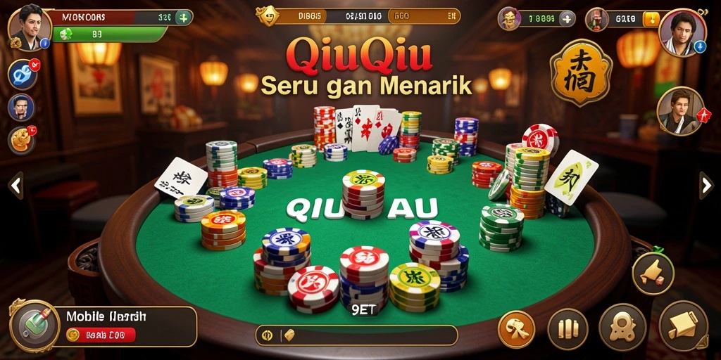 Tangkapan layar gameplay seru QiuQiu di 9ET.