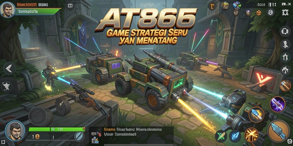 Tampilan utama gameplay AT866 dengan aksi strategi yang intens.