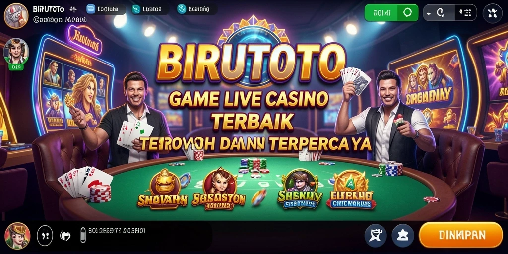 Gameplay seru di BIRUTOTO dengan dealer langsung dan interaksi nyata.