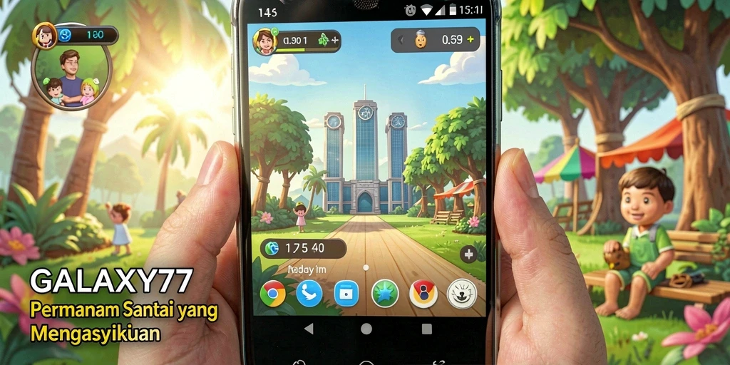 Tampilan menarik dari gameplay GALAXY77 yang penuh warna.