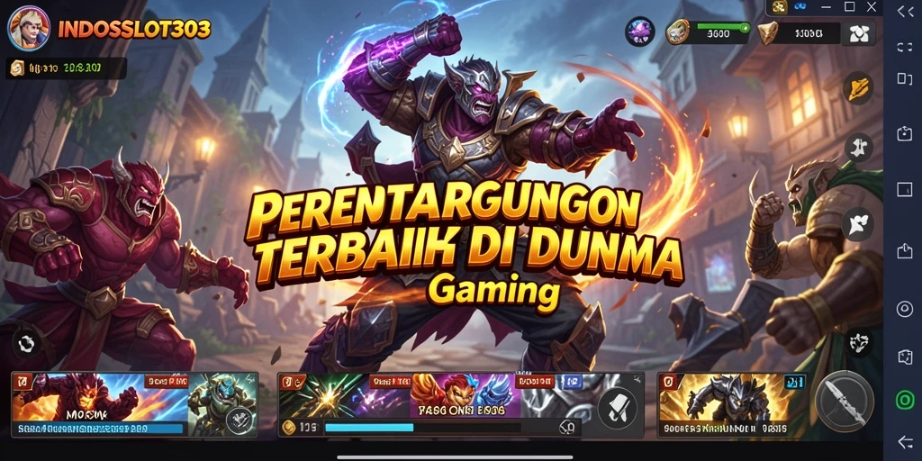 Screenshot menampilkan aksi pertarungan seru di INDOSLOT303.