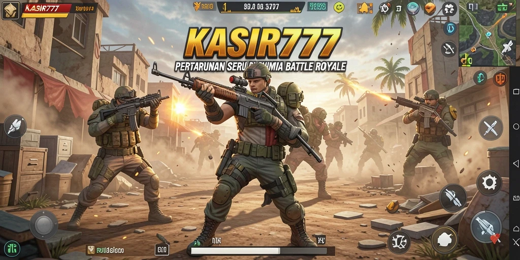 Tampilan menarik dari gameplay KASIR777 dalam pertarungan Battle Royale.