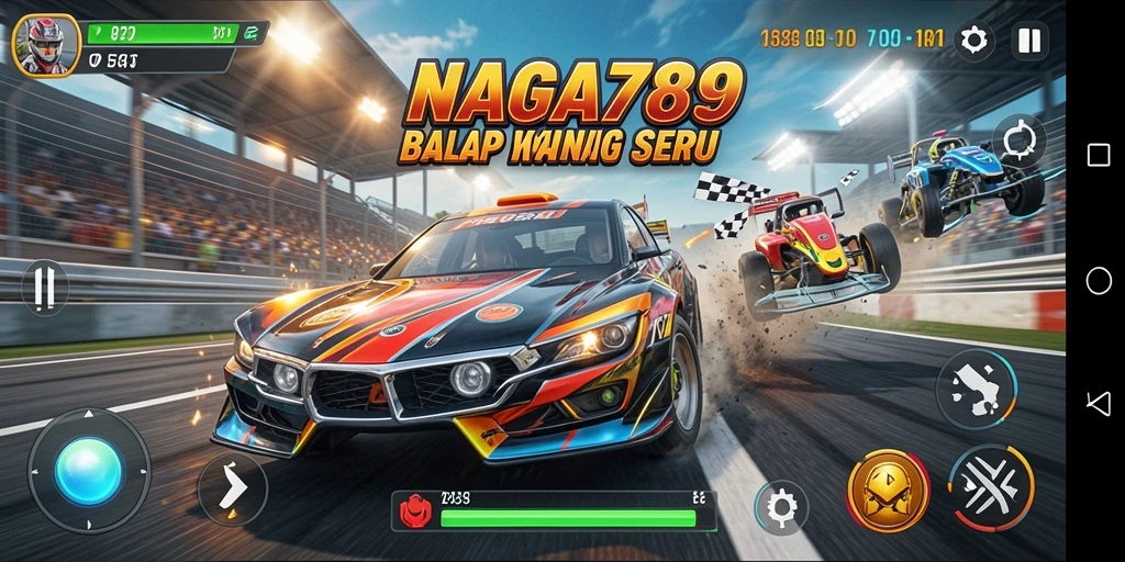 Tampilan gameplay balap yang mendebarkan di NAGA789.