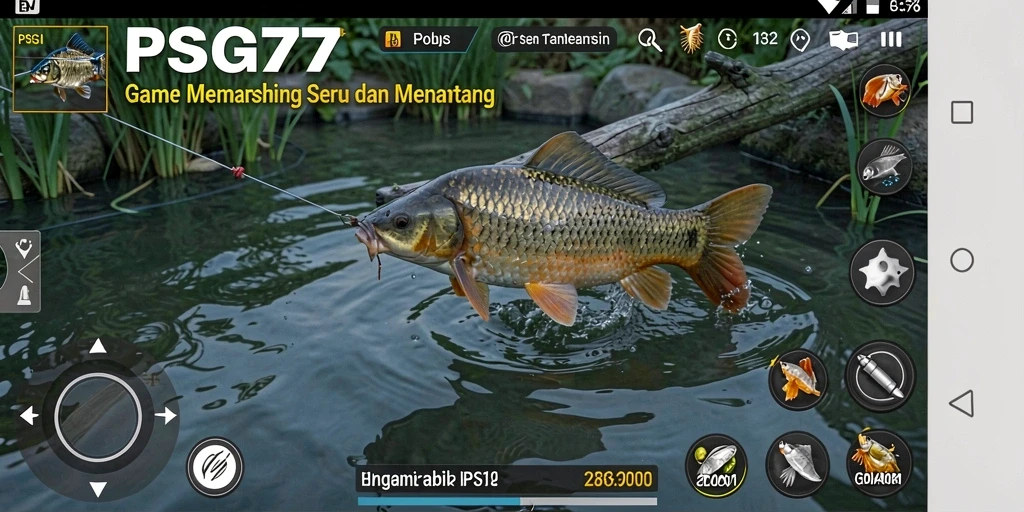 Tangkapan ikan beragam dalam permainan memancing yang mengasyikkan.