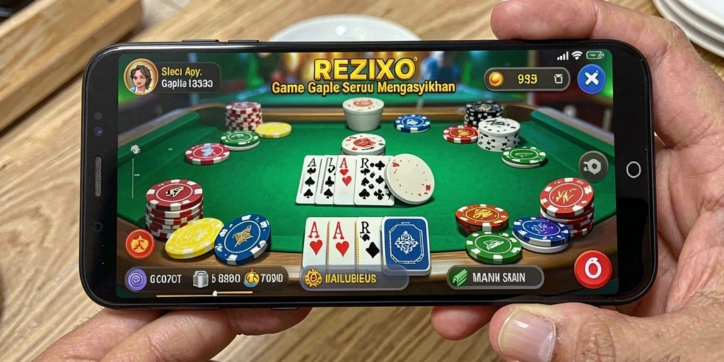 Screenshot gameplay Gaple REZIXO yang menarik dan seru.