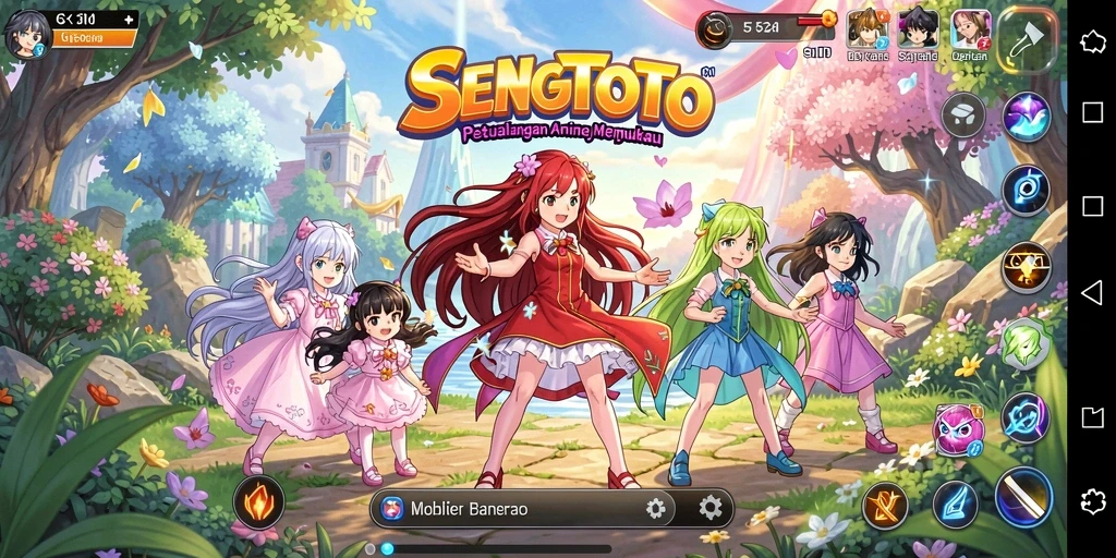 Tampilan gameplay SENGTOTO yang seru dan menantang di dunia Anime.