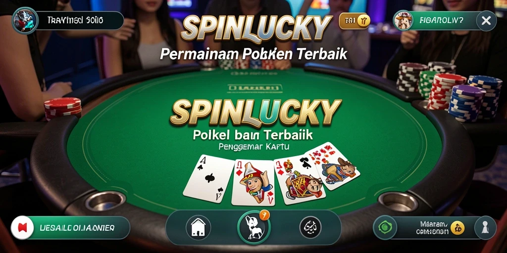 Screenshot gameplay SPINLUCKY menampilkan keseruan permainan Poker.