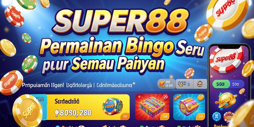 Tampilan utama SUPER88 dengan gameplay Bingo yang penuh warna.