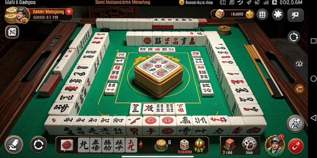 Screenshot gameplay V87 dengan tampilan menarik Mahjong.