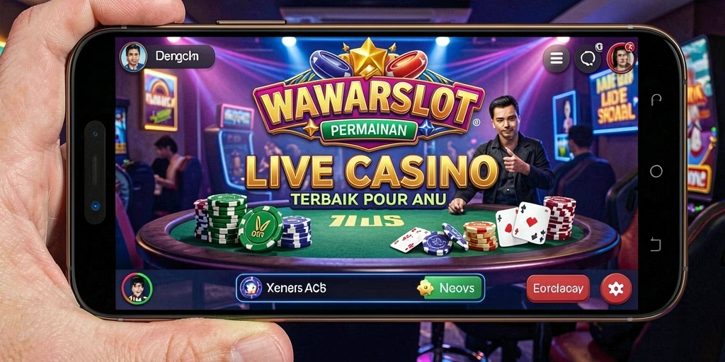 Screenshot WAWARSLOT menampilkan dealer live yang profesional dan permainan yang mendebarkan.