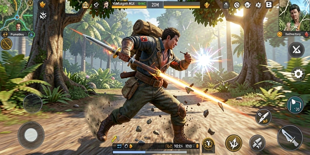 Gameplay aksi mendebarkan dalam YUMETOTO yang penuh tantangan.